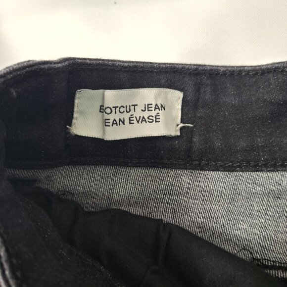 Jeaniologie Womens Bootcut Mid Rise Jeans Size 12 Black Wash Vintage - Picture 13 of 15